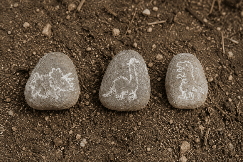 Three rocks in the park